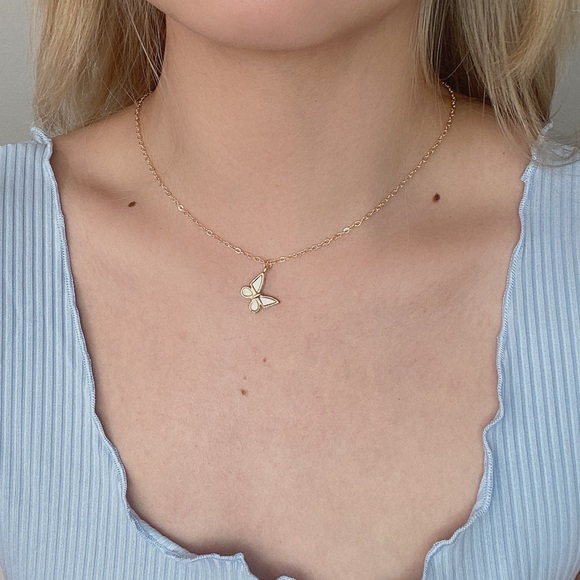 Butterfly Necklace & Earrings Set - Picture 4 of 11